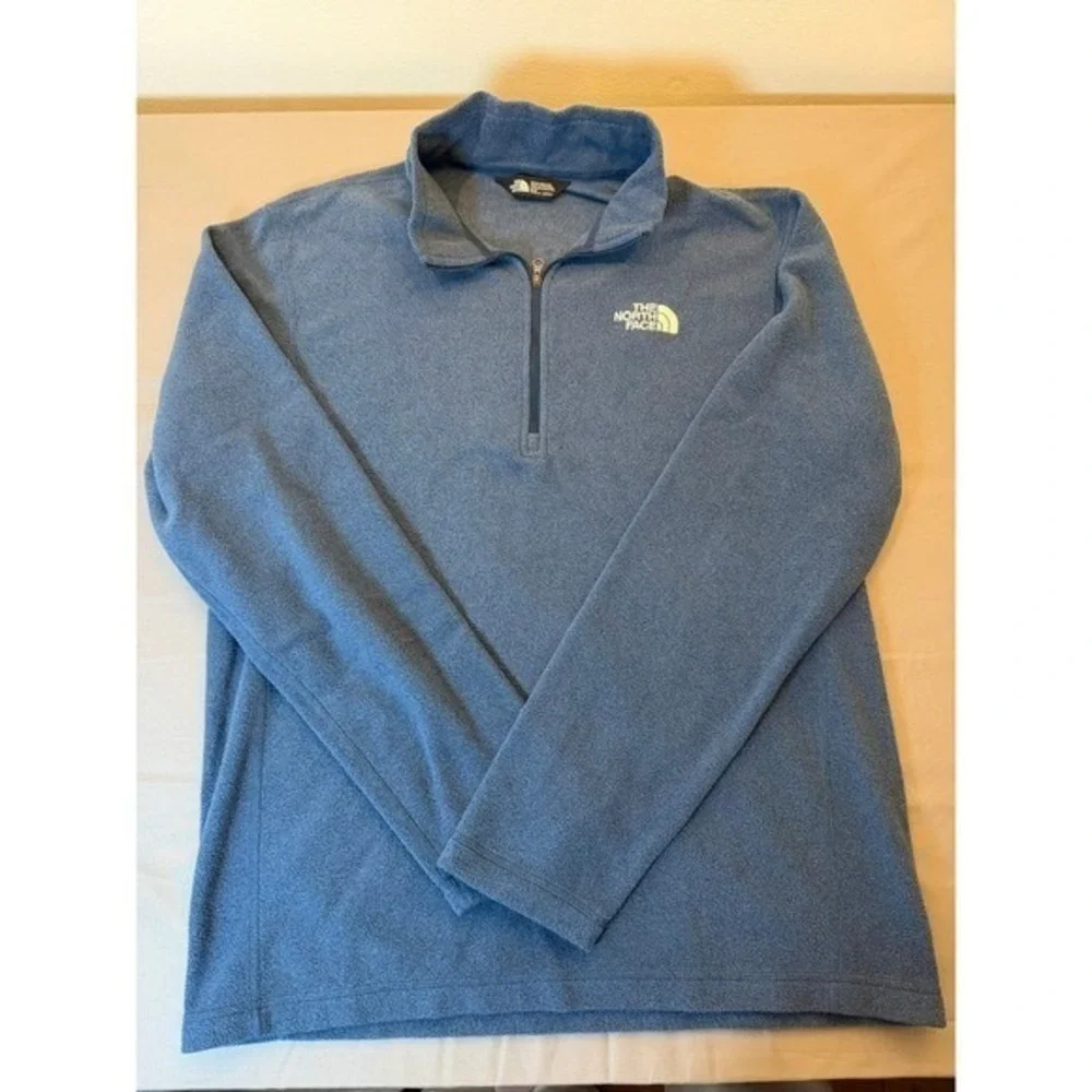 The North Face Mens TKA 100 Glacier 1/4 Zip Fleece Pullover Blue M NF00CP8M1LG‎